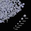 1.5mm-5mm Pearl White Resin Nail Art Stickers: Half-round, Flat-bottom, 3D Transparent Bubble & Teardrop Mermaid Beads