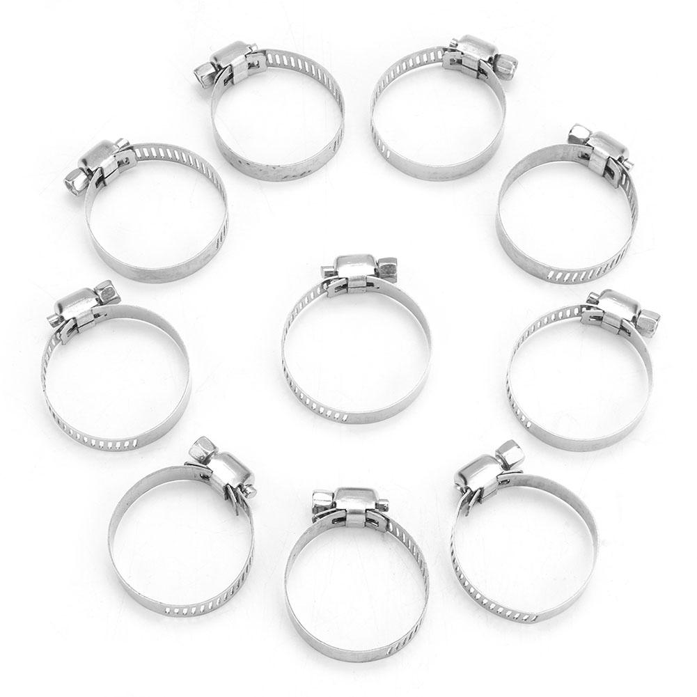 Stainless Steel Hose Clamp,   Pipe Clamp with Gr Mechanism, Reusable Hose for 20-35mm Diameter Hoses