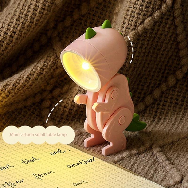 Mini Dinosaurier Nachtlicht Batterie Magnetisch Faltbar Nachtlampe Schlafzimmer Nachttisch Ornamente Kinderspielzeug LED Nachtlichter
