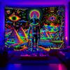 Grote Psychedelische Boho Wandkleed Bohemian Spirituele Kosmische Visionaire Kunst Poster Print voor Hippie Kamer Decoratie