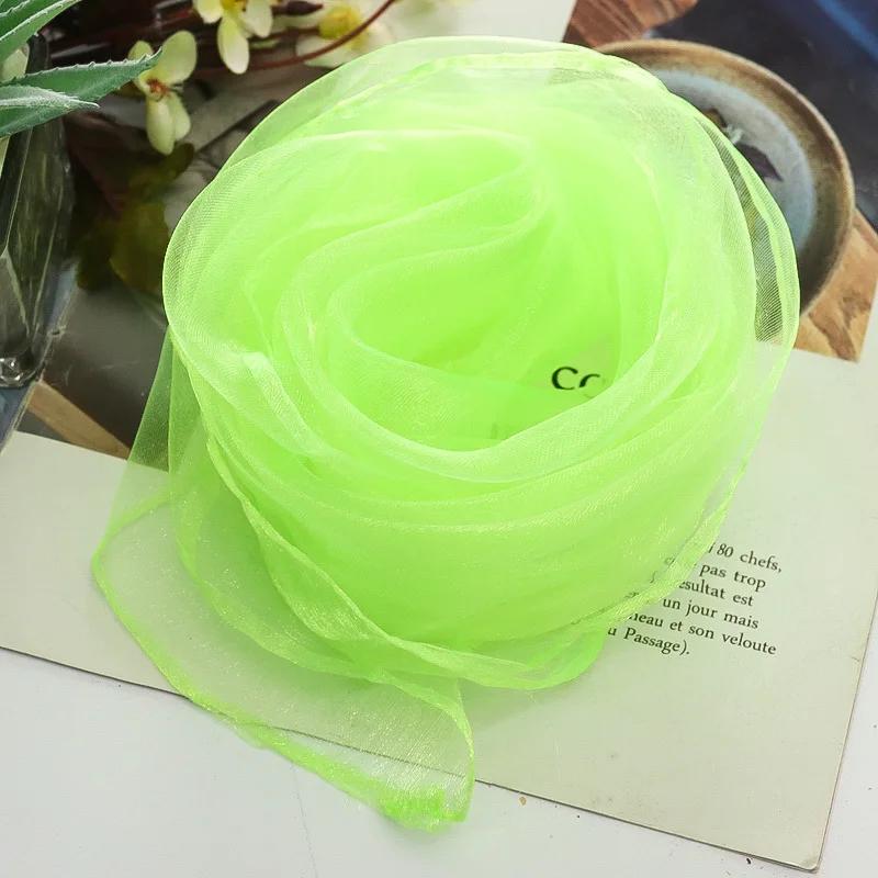 60X60cm Colorful Girl Gymnastics Square Scarf Movement Rhythm Band Scarves