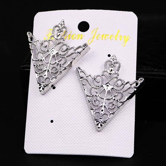 1Pair Unisex Fashion Hollow Geometric Flower Brooch Pin Suit Tie Hat Scarf Badge