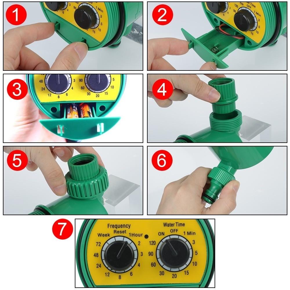 Battery Powered Automatic Watering Timer Dual Dial Code Irrigation Timer  Garden Outdoor Tool