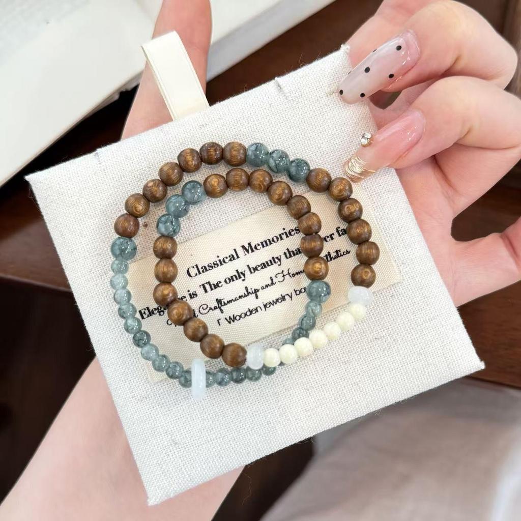 Retro Chinese Bamboo Beaded Bracelet - High-End Bestie Gift