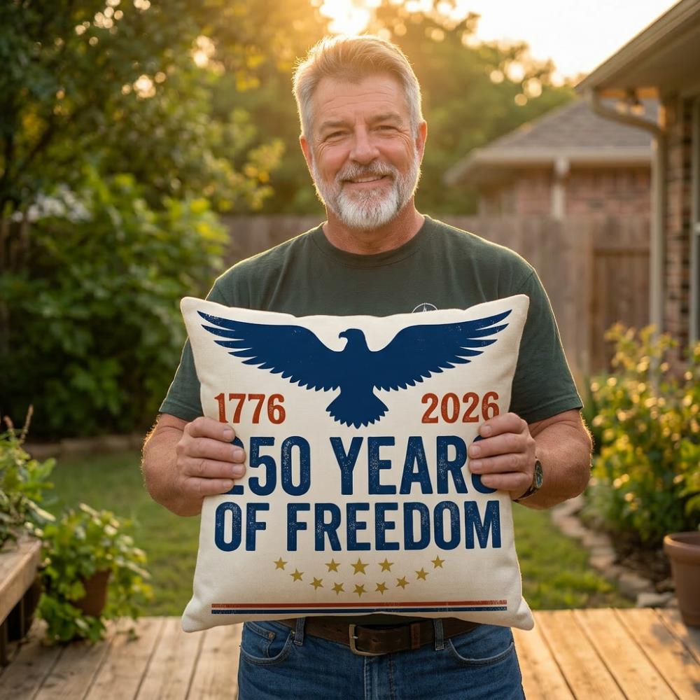 250 Years Of Freedom Eagle Throw Pillow Patriotic American Themed Cushion Home Sofa Living Room Decorative Pillow Sofa Cushion