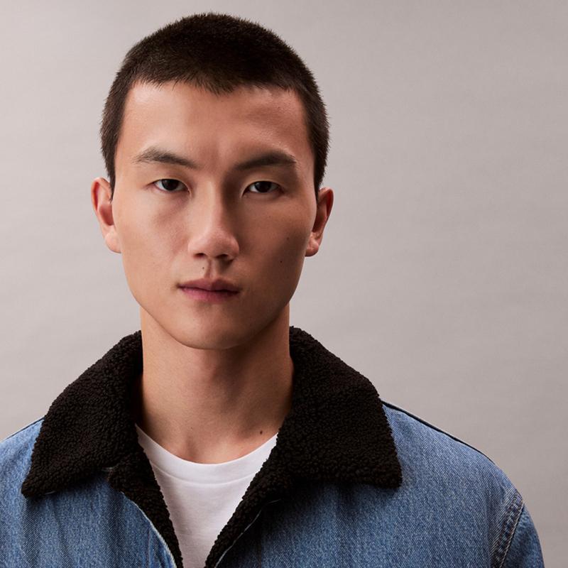 Calvin Klein Vintage American Collar Denim Jacket Men Jacket 4RD783G