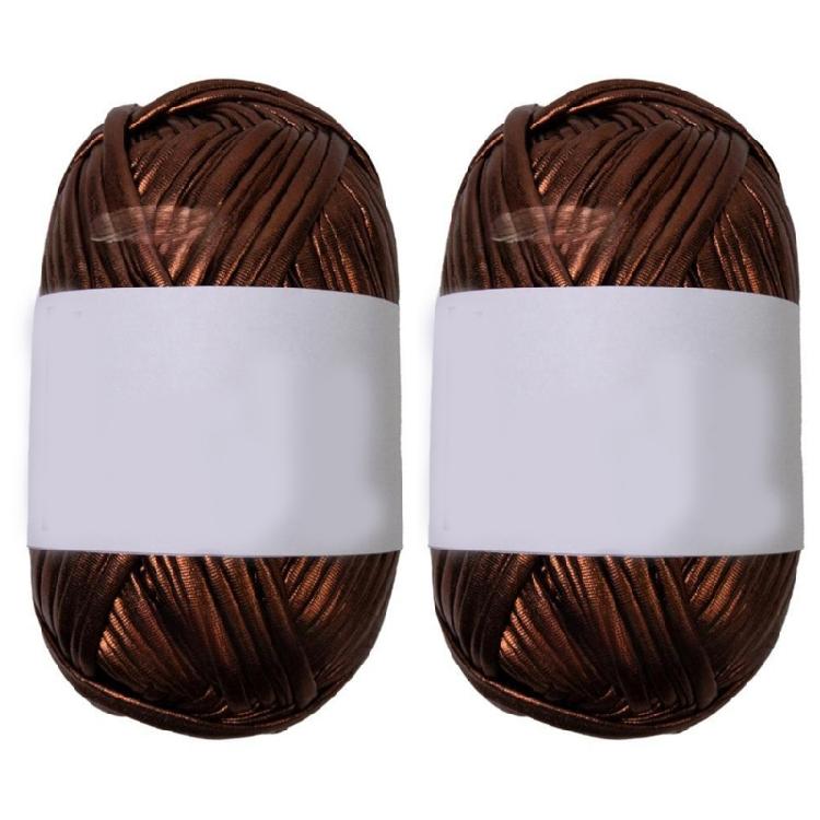 Metallic Knitting Yarn 87.48Yard Metallic Tshirt Yarn for Crochet Bag Basket Knitting Project Handbags Home Decoration