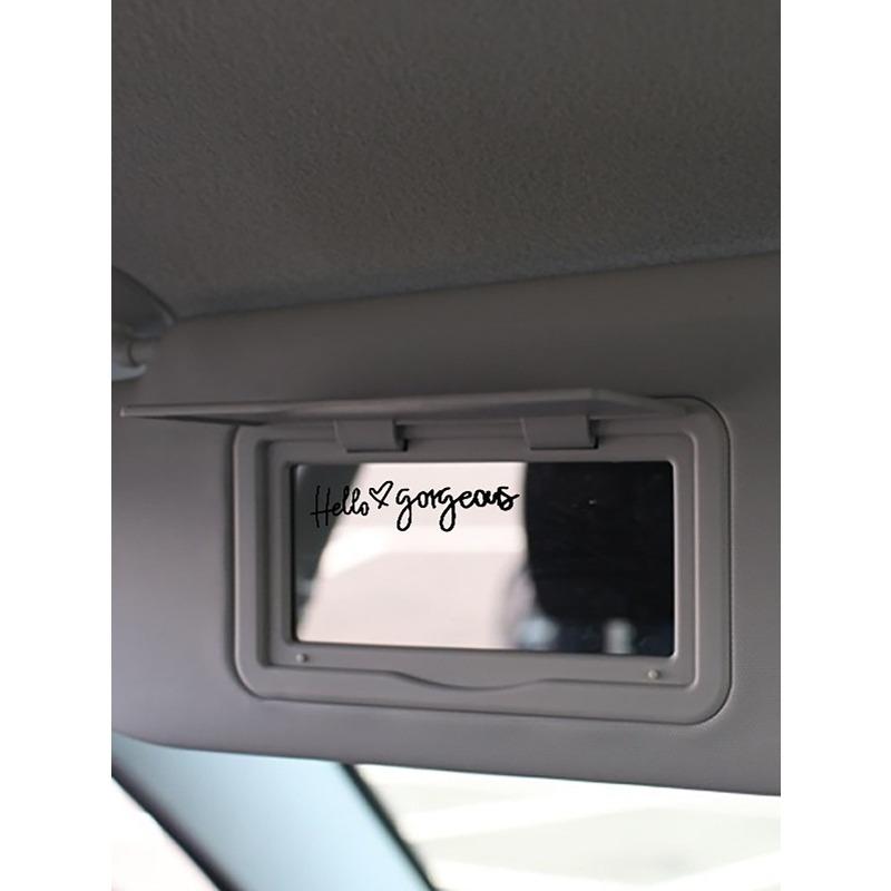 1pc Black 'Hello Gorgeous' Car Sticker, 20cm PVC, Universal Fit