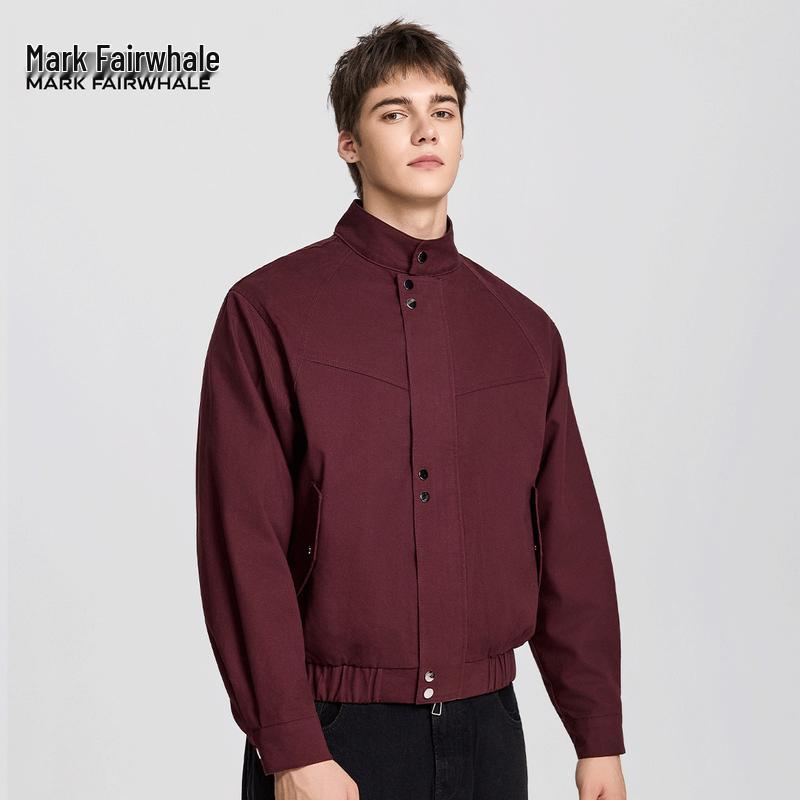Mark Fairwhale Men's Stand-Collar Bomber Jacket