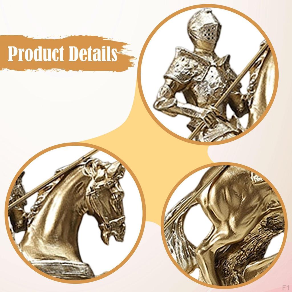 Statua Kawalerii Konnej do Dekoracji Domu Biura Stół