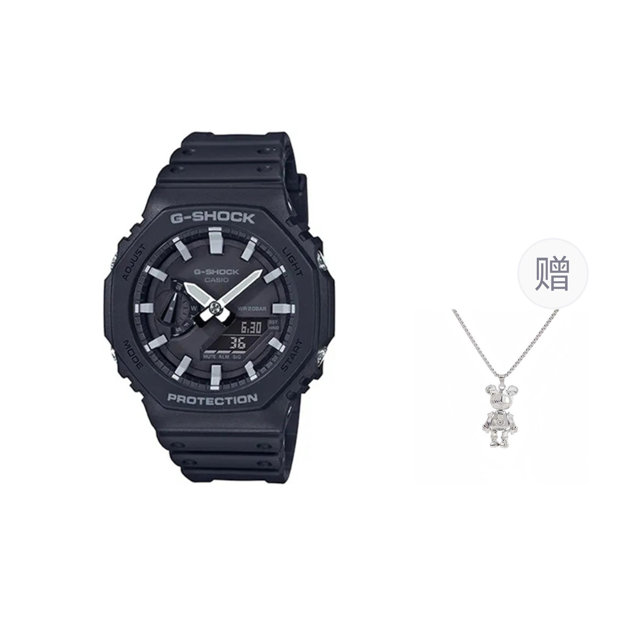 CASIO Unisex Black Watch GA-2100-1APR-person-