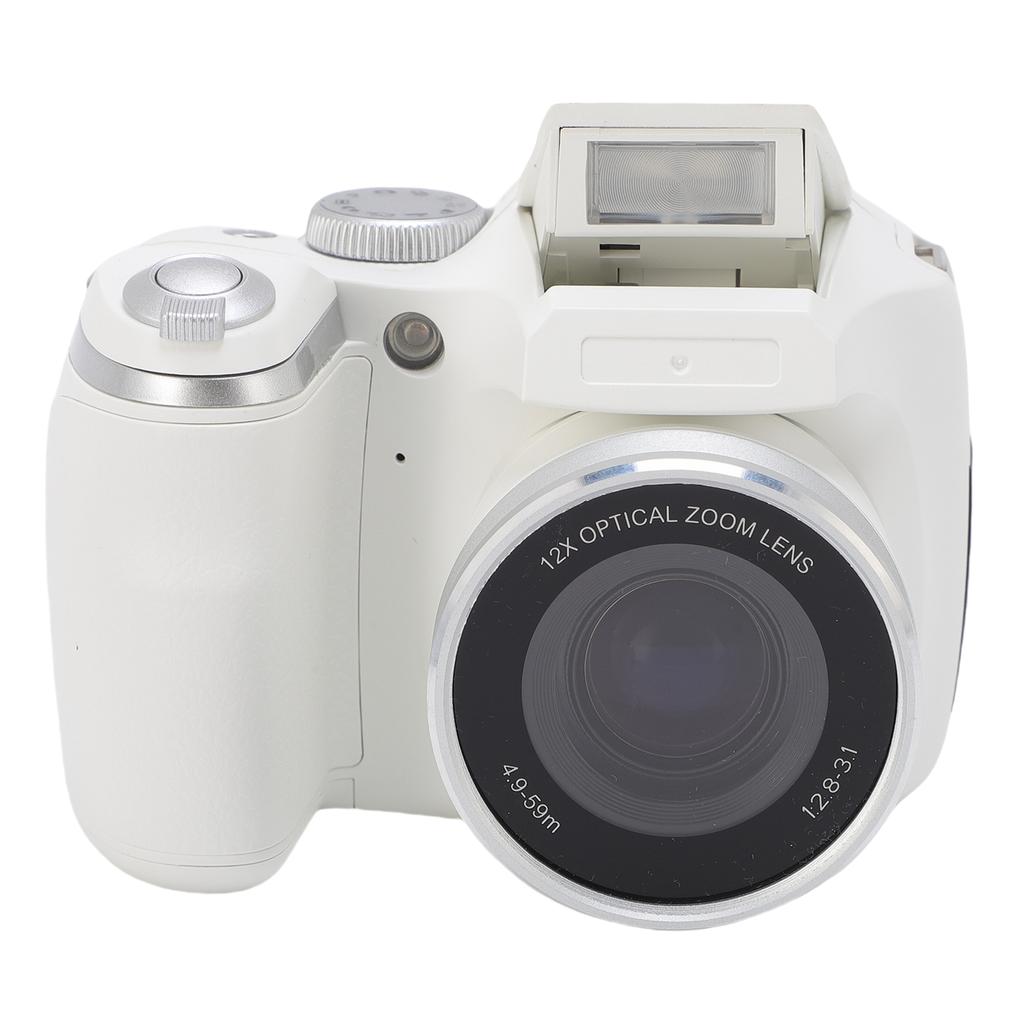 DSLR Camera 4K 60M with LED Flash LCD Screen CMOS 12x Optical 6x Digital Zoom Retro Digital Camera Video Recorder for