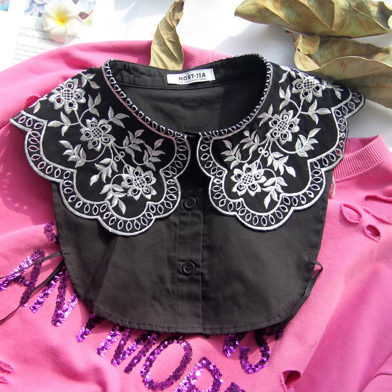 

Весна и лето Национальный стиль Поддельный воротник Женский Черный Нишевый Ретро Поддельный воротник Наборный декоративный воротник