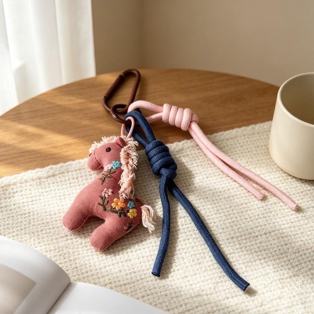 Soft Texture Cloth Animal Keychain Cotton Backpack Charm Vintage Plush Pendant Student