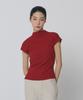 EXPRESSHOLIDAY Jellyish Mock Neck Sleeveless T-Shirt_Burgundy