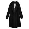 Ladies', Medium Length, Lapel, Woolen Jacket, Long Sleeved, Solid Color, Loose Fit, Casual Jacket
