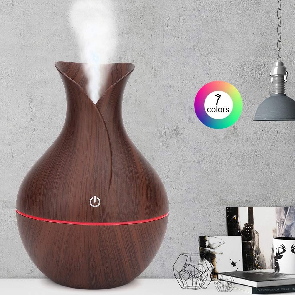 Humidifiers High Capacity Cool Mist Humidifier,for Bedroom,Babyroom, Living Room, Humidifiers (Dark Wooden Grain)
