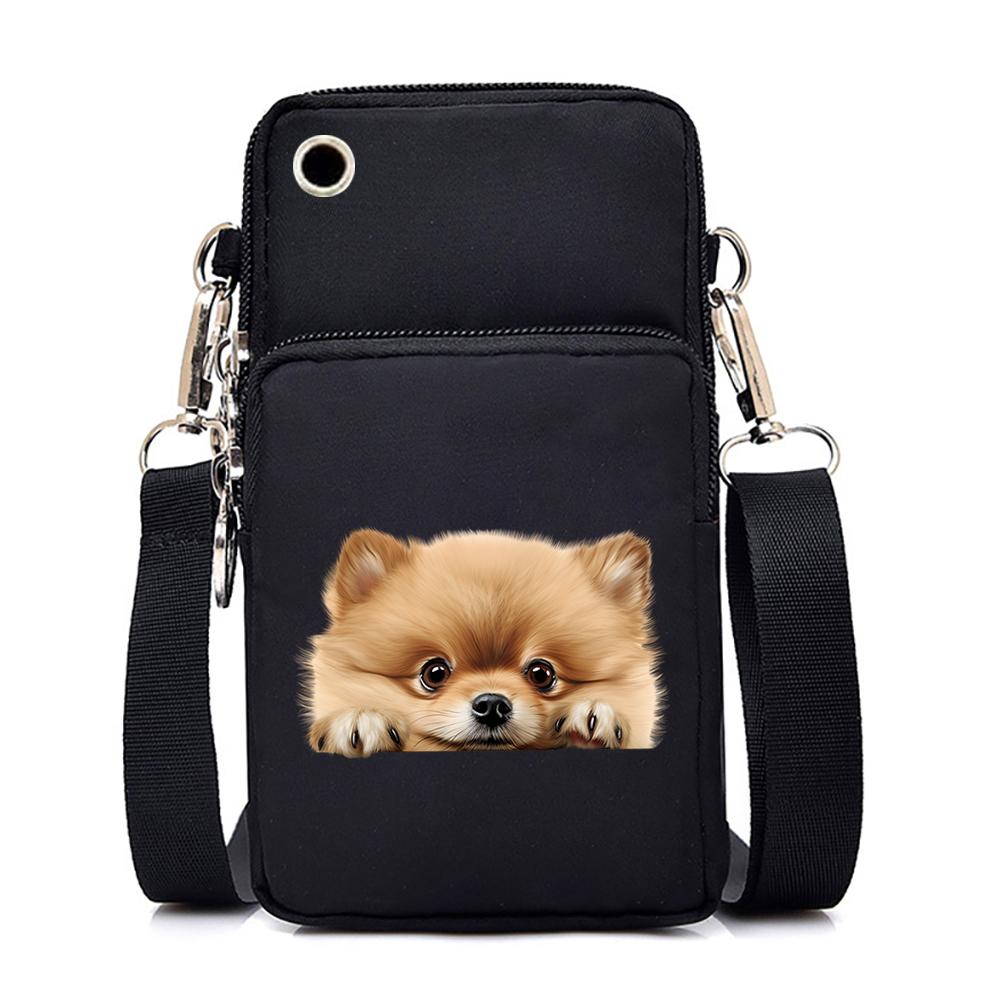 

Симпатичные кошельки и сумки с 3D-принтом собаки, женская мини-сумка для мобильного телефона с изображением мультяшного животного, маленькая сумка через плечо для женщин, сумки через плечо