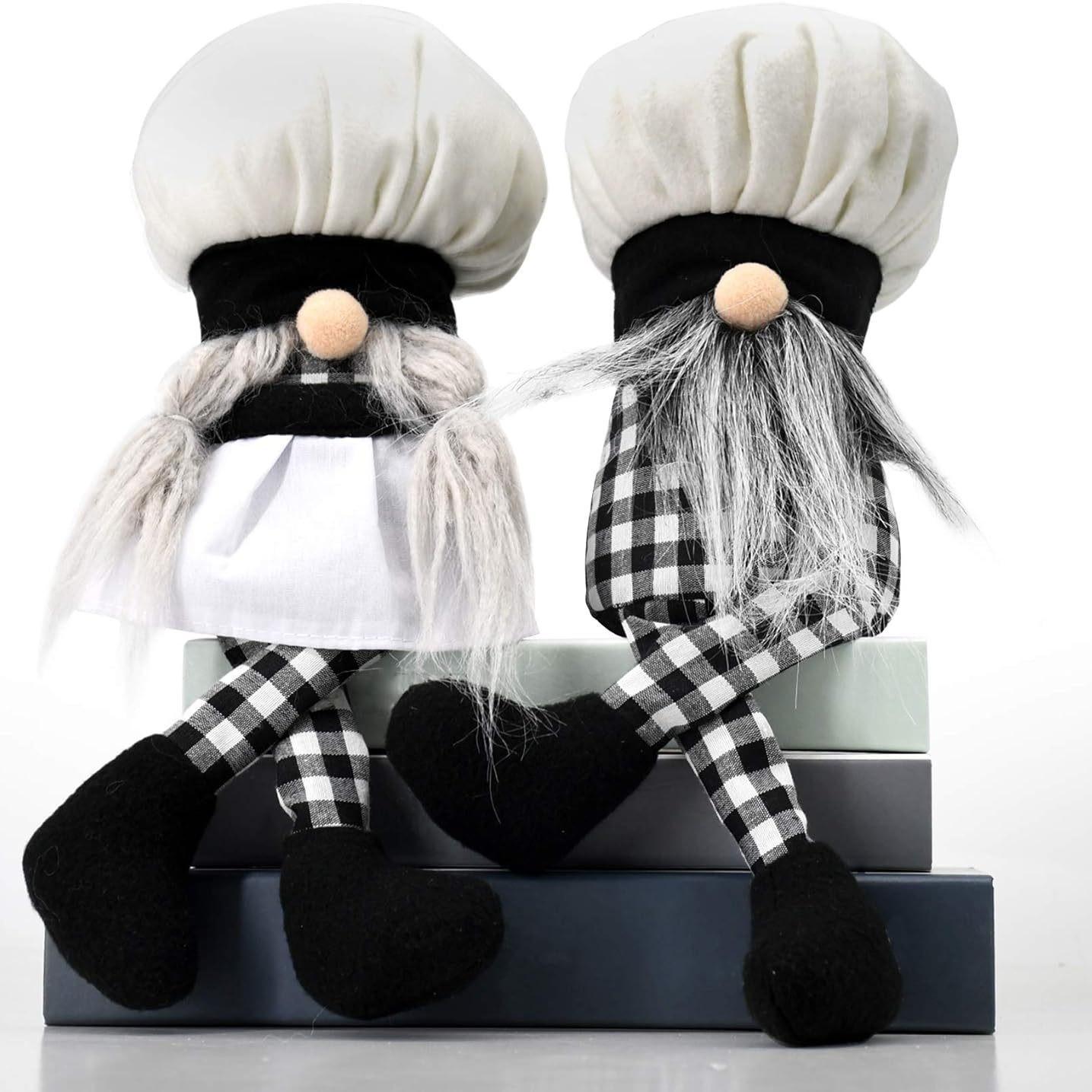 Nordic-Style Faceless Old Man Chef Hat Doll for Window Display Male