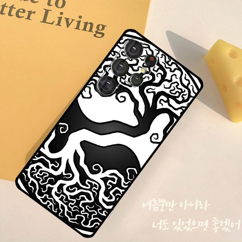 Tree of Life Yin Yang Cover For Samsung Galaxy S23 S21 S22 Ultra S20 FE S8 S9 S10 Plus Note 10 Note 20 Ultra Case