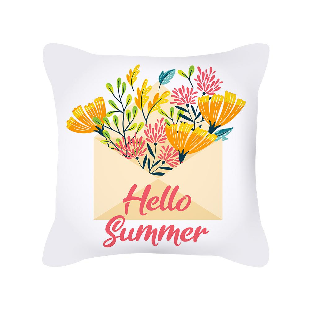 New Thanksgiving Throw Pillow Cover Yellow Letter Sunflower Office Cushion Sofa Pillow Cover