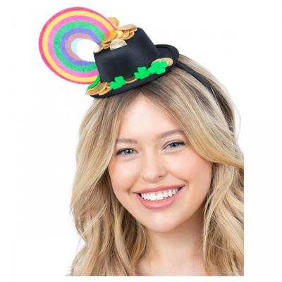 Pot OÂ´Gold Mini Hat Rainbow Headband