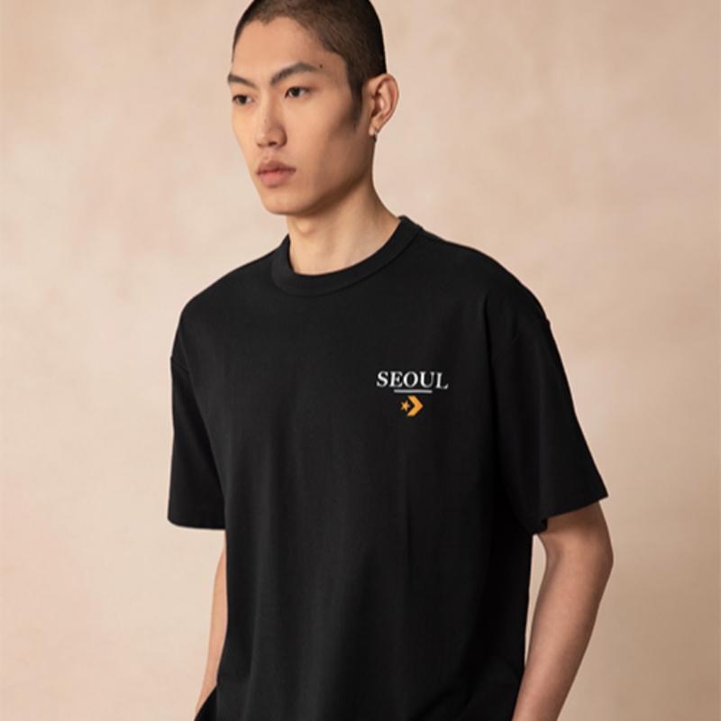 Converse Seoul CiTy Graphic T shirT Black Mch647 023