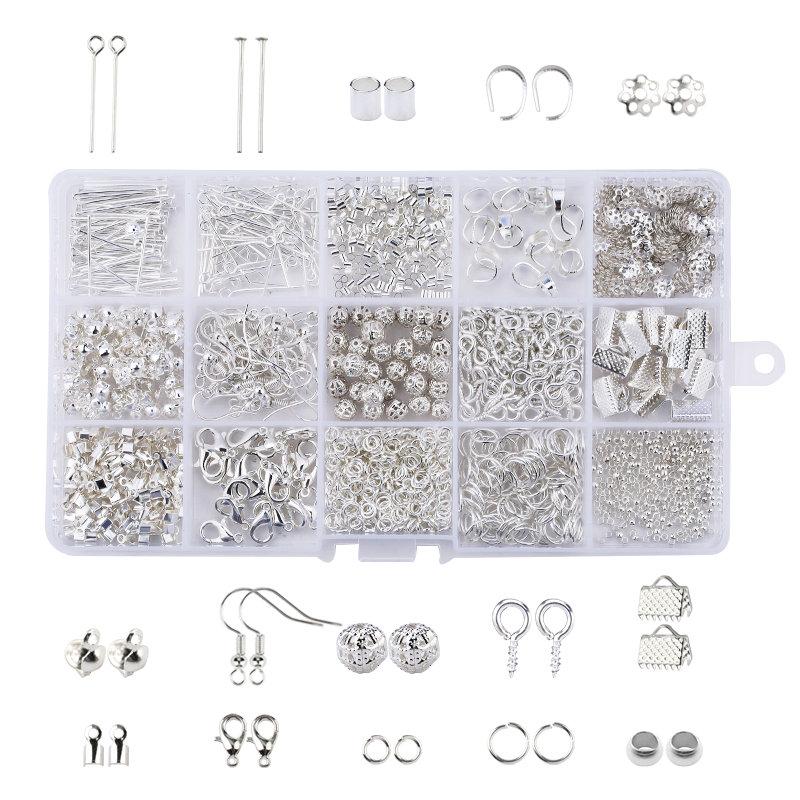 A Set Alloy Jewelry Making Kit Jewelry Making Tools Copper Wire Spacer Beads Crimp beads Earring Hooks handmade Craft Supplies