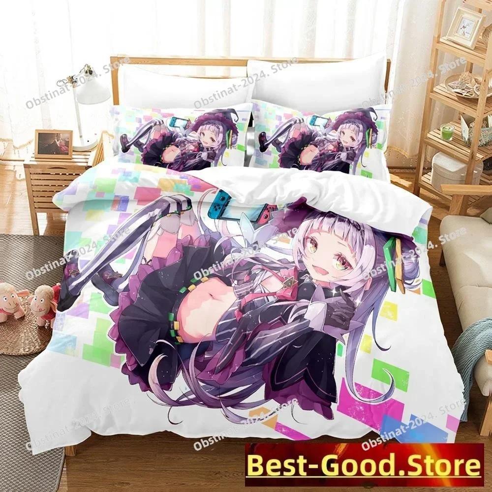 Murasaki Shion Bedding Set Printed single Comforter Duvet Cover Pillow Case 3 Pieces Kids Adult Size Anime Kawaii Girl Bed