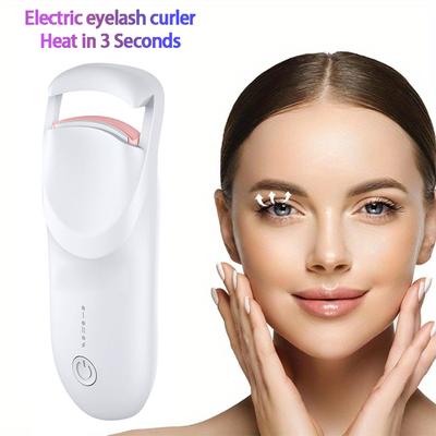 Heated Eyelash Curler - Fast Heat Up - Rechargeable Electric Eyelash Curler with Type-C, 2 Heat Modes, Anti-Burn Eyelid, Gift for Women Girls