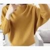Autumn Batwing Long Sleeve Knitted Sweater Casual Slash Neck Solid Warm Pullover Fashion 18 Colors Loose Jumpers Tops