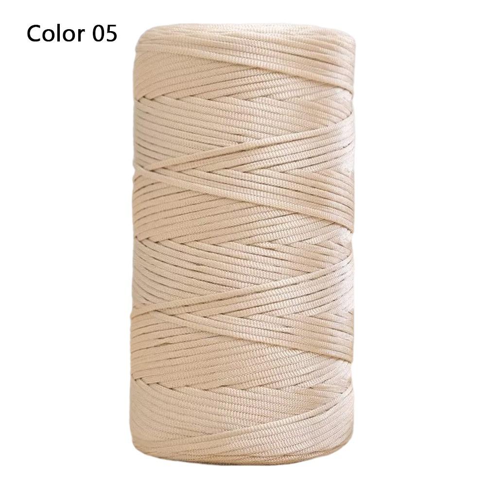 

1Roll New Combed Spun Flat Rope Yarn Ice Silk Mercerized Cotton Linen Yarn Handwoven Ring Twist Yarn Summer Cool Cap Axis