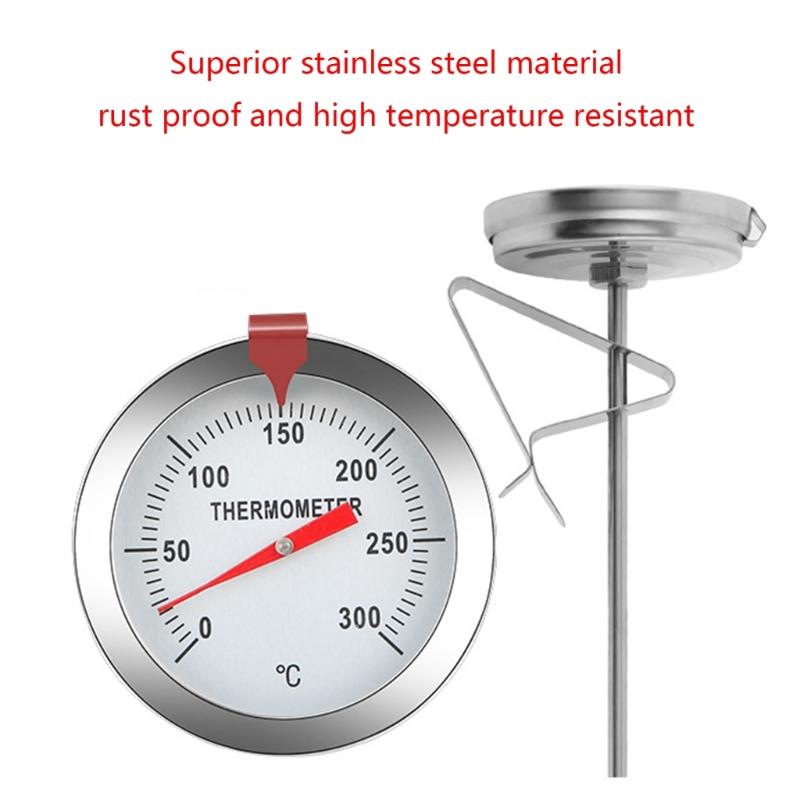 Stainless Steel BBQ Grill Temperature Gauge Barbecue Thermometer Cooking Probe