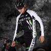 Mens Long Sleeve Cycling Jersey Shorts Set Mountain Bike Riding Season Breathable Windproof