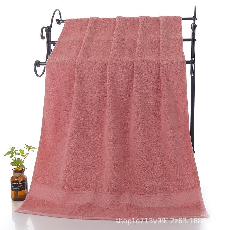 12-Color Pure Cotton Bath Towel - Soft, Absorbent, Japanese-Style Solid Color Body Wrap