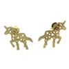 7bis [P5639] - Gold 'Unicorn' Steel Craft Buckles - 20x10 Mm