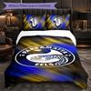 Parramatta Eels Pattern Microfiber 3Pcs Bedding Set Decor Duvet Cover Set For Bedroom Home Use