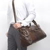 Jiameida Men's Retro Leather Travel Bag - Splash-Proof Handbag and Messenger Bag