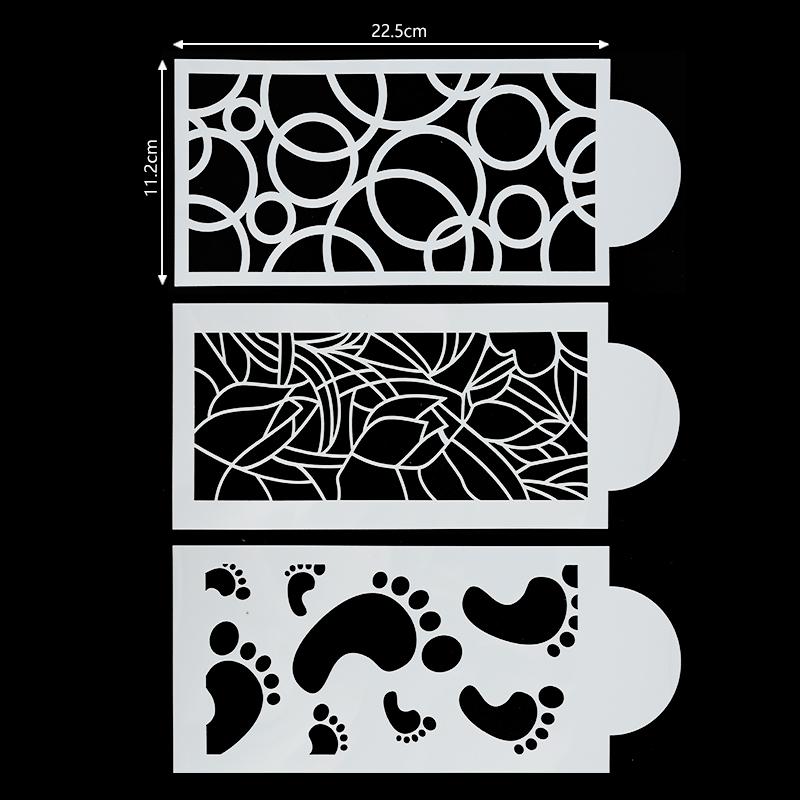 Plastic Sugar Sieve Mold Cake Decorating Painting Lace Layering Stencils Baking Tools Embossing Snowflake Pattern Bakeware