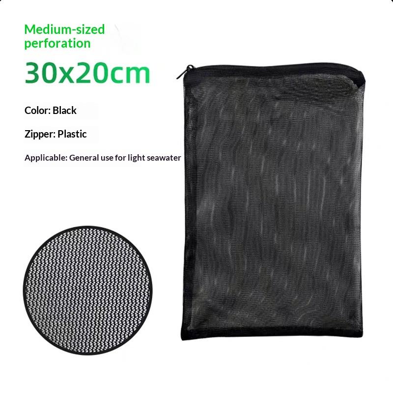 Aquarium Filter Net Bags Reusable Fine Filter Media Bags With Zipper For Aquarium Filtration Bio Ball Carbon Isolation Storage