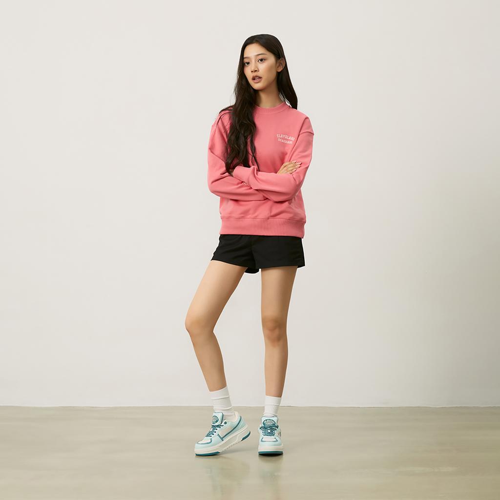 New MLB Basic Collection Cleveland Indians Sweatshirt Unisex Pink 3AMTB0844-45PKS