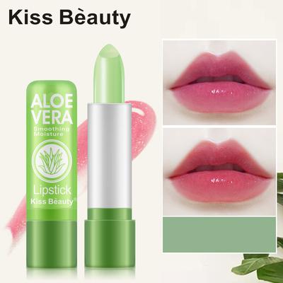 KISS BEAUTY Aloe Vera Lipstick Color Changing Moisturizing Lip Balm Moisturizing Waterproof Anti-cracking Temperature-changing Lipstick