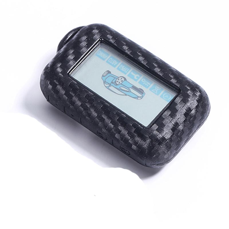 

Caron Fiber Silicone Key Fob Cover Cases For StarLine E90 E63 E93 E95 E66 E96 LCD Remote Controller KeyChain Transmitter Holder