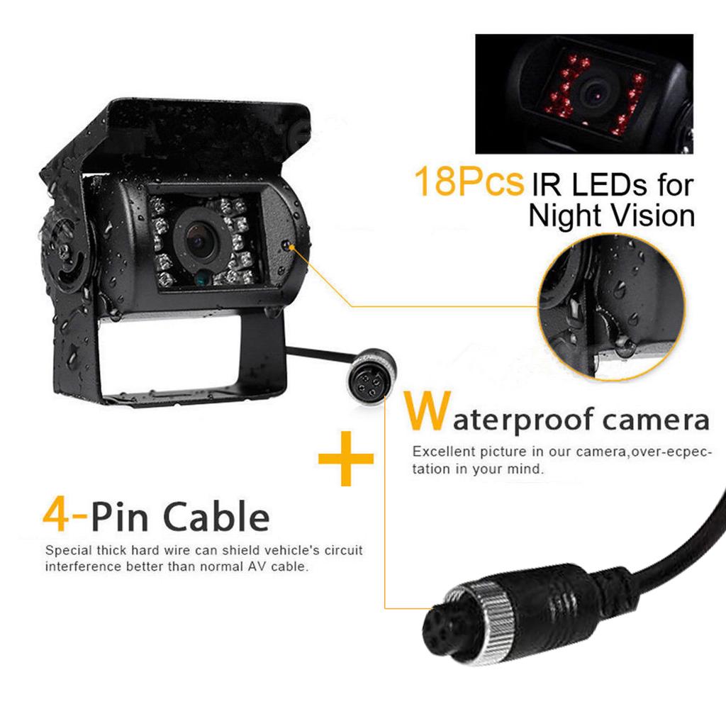 Buy Car Rear Backup Camera Fisheye Lens HD Mirror Image 4 Pin No ...