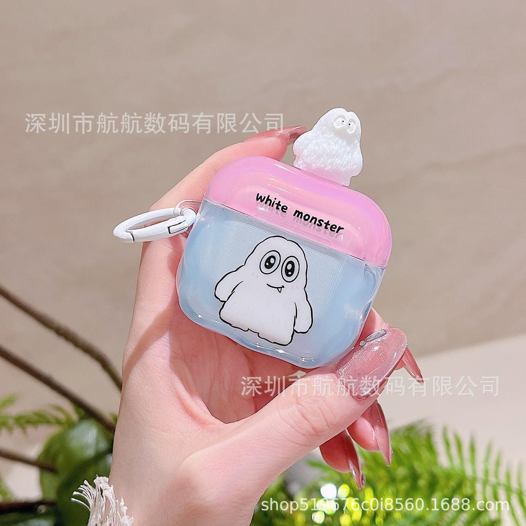 1011 new hair monster doll lying down suitable for airpodspro1 protective case 1st generation 1st generation Apple Bluetooth headset