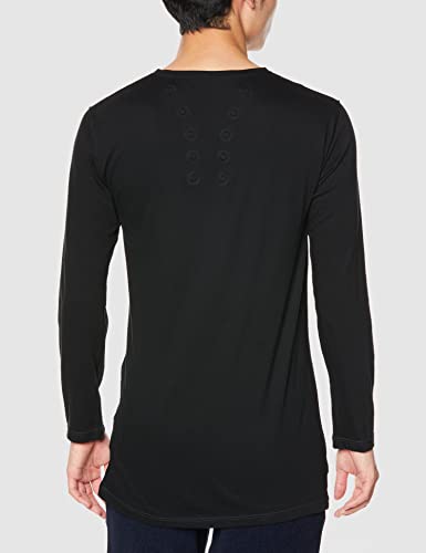 Colantotte Lesno MAGNE Recovery Shirt, Long, Black, Size L (approx.) Length 750mm x Width 485mm x Hem Width 485mm x Sleeve Length 560mm