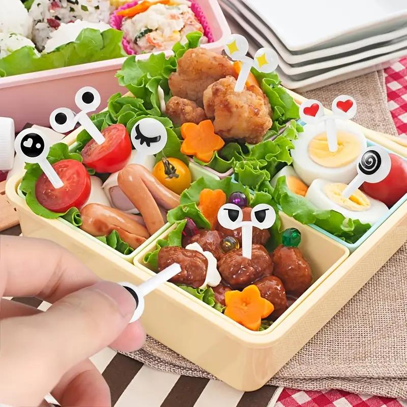 10pcs/set Cartoon Cute Baby Stainless Steel Fruit Fork with Small Ceramic Jar Household Creative Safety Children's Fruit Forks