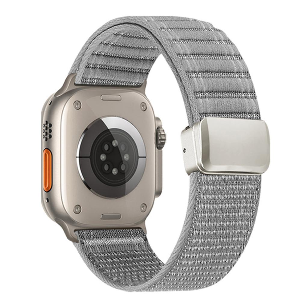 Watch Band For Apple Watch Series 11 10 42mm / 9 8 7 41mm / SE3 SE2 SE 6 5 4 40mm / 3 2 1 38mm Magnetic Clasp Wave Pattern Nylon Wrist Strap