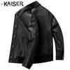 Men's Genuine Sheepskin Lapel Motorcycle Leather Jacket