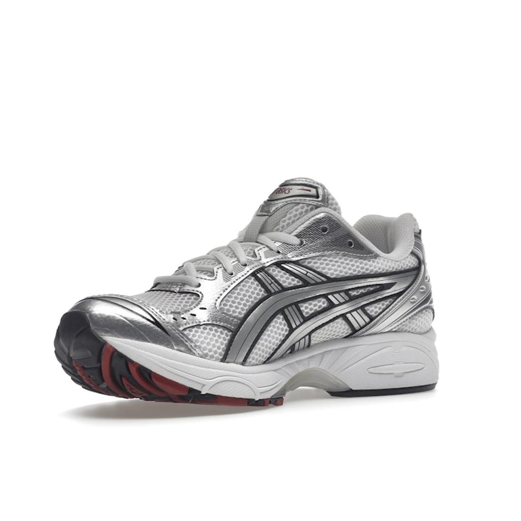 Asics Gel Kayano 14 Pure Silver Red Unisex Sneakers White 1201A019-104